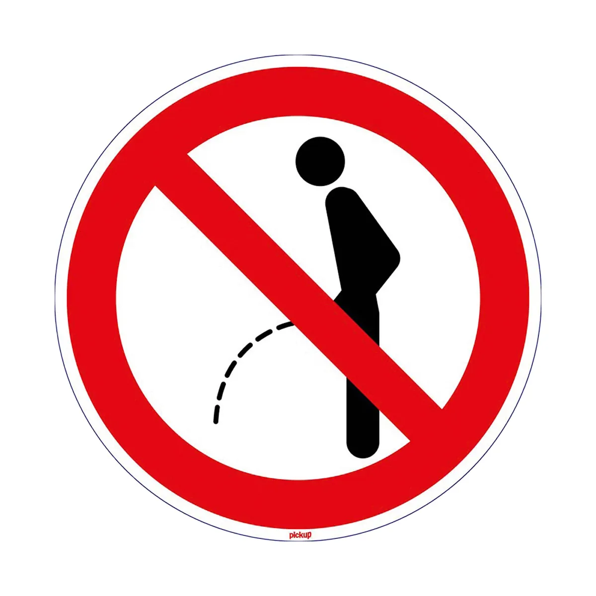 Panneau interdit d’uriner Ø 20 cm - Défense d'uriner - Plaques PVC