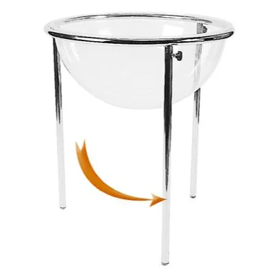 Pied bac soldeur demi-sphère plexi transparent ø 60 H 70 à 90 cm - Pied bac de fouille - Bacs soldeurs, Bacs de fouille
