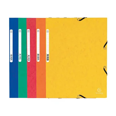 Chemise à élastiques 3 rabats cartonnée 24x32cm, coloris assortis - Chemises à élastique, Chemises dossier