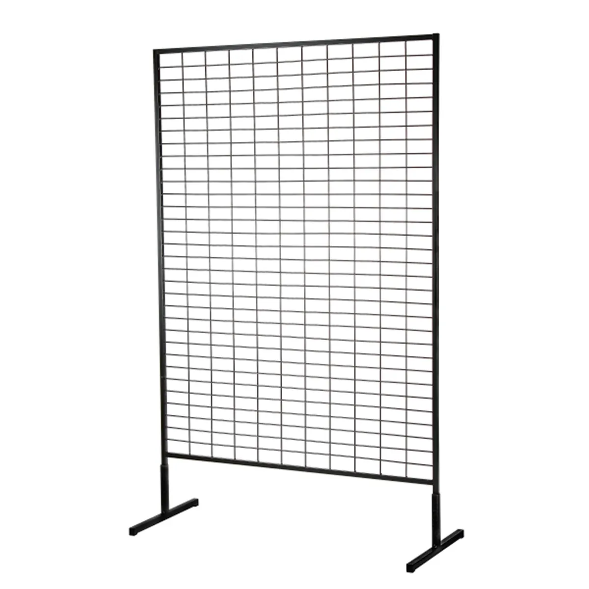 Grille d'exposition sur pied 100 x 187,5 cm Métal - Présentoir grille - Gris Martelé - Présentoirs grilles