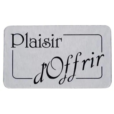 Étiquettes cadeaux adhésives Plaisir d'offrir argent brillant - Paquet de 1000 - Étiquettes cadeaux adhésives