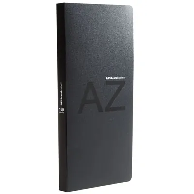 Porte cartes de visite pour 160 cartes polypropylène 12 x 27 cm - Noir - Protèges-documents, Porte-vues