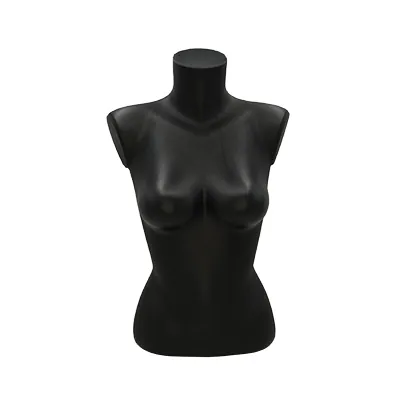 Buste femme plastique H 60 cm - Torse femme - Noir - Bustiers et fessiers-1