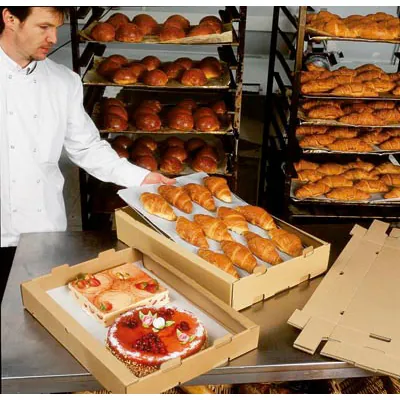 Cagette carton kraft empilable 64 x 42 x 9 cm - Plateau carton traiteur - Lot de 50 - Boîtes traiteur, Boîtes plateaux traiteur-1