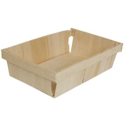 Panier en bois naturel déroulé 29,5 x 19,5 x 8 cm - Paniers bois, Caisses bois