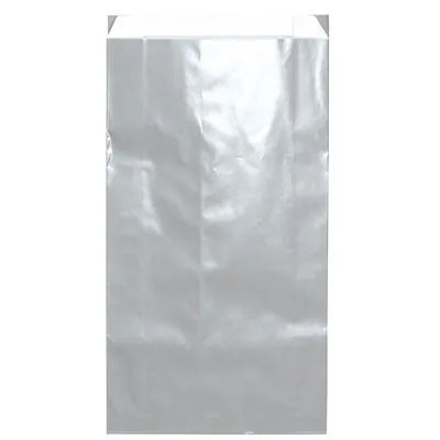 Pochette cadeau papier couché Argent 7 x 13,5 cm - Sachet papier - Lot de 250 - Pochettes cadeaux unies