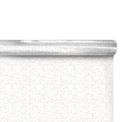 Film fleuriste - Film polypropylène Étoiles blanches 80 cm x 120 m 35 µ - Films polypropylène à motifs