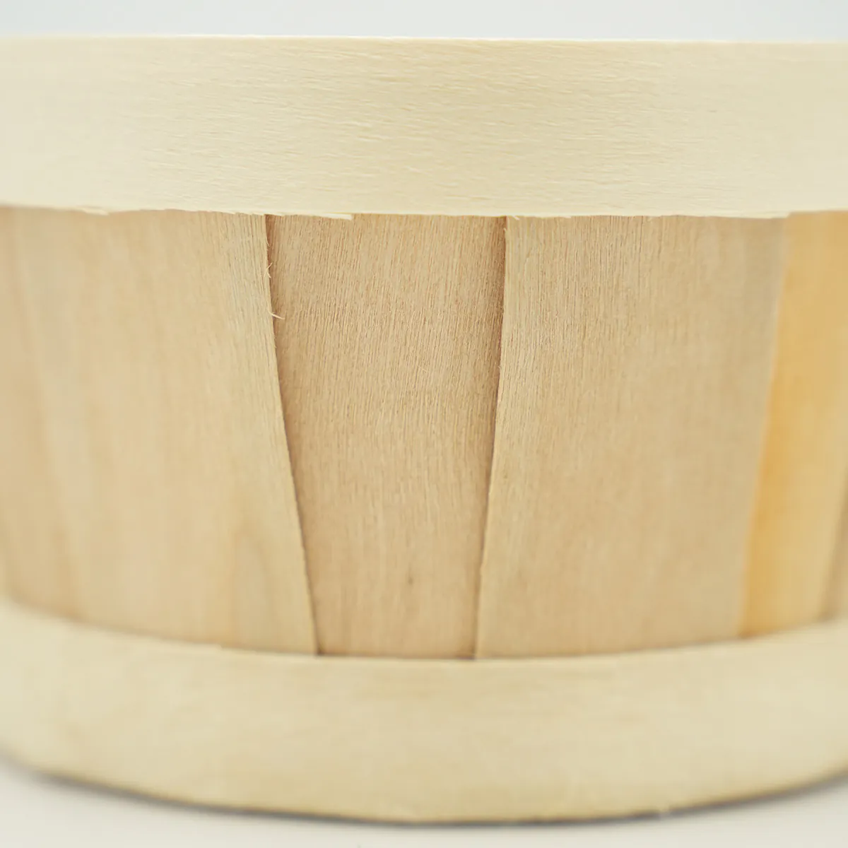 Panier bois rond ø 16 x H 9,4 cm - Bourriche bois - Corbeille bois - Lot de 30 - Paniers bois, Caisses bois-2