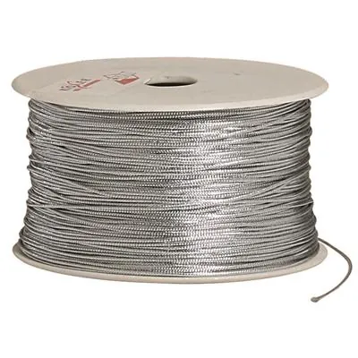 Cordon fil argent nylon ø 0,8 mm x 100 m - Rubans tissu, Cordons
