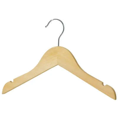 Cintre bois naturel avec encoches 30,5 cm - Cintre bébé - Cintre enfant - Lot de 6 - Cintres bois