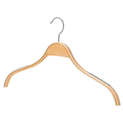 Cintre bois naturel épaules antidérapantes 45 cm - Cintre plat - Cintre chemise - Lot de 50 - Cintres bois