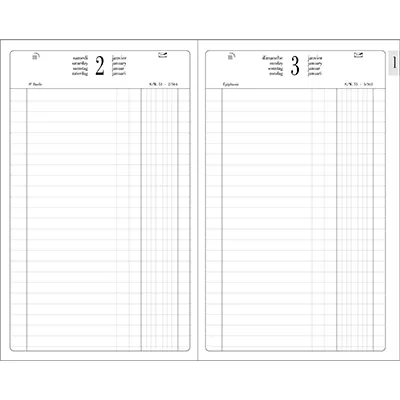 Agenda journalier carré euro cents 2026 13,5 x 21 cm - Exacompta  - Agendas-Répertoires-1