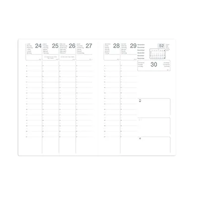Agenda semainier 2026 Quo Vadis Olympe S - noir - 16x24cm - 1 semaine sur 2 pages - Agendas-Répertoires-1