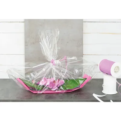 Film fleuriste - Film polypropylène transparent neutre 30µ 80 cm x 120 m - Films polypropylène neutres-3