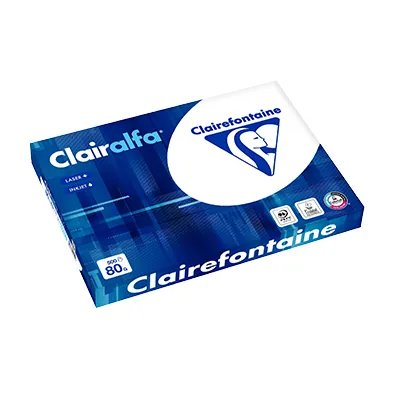 Papier A3 ultra blanc 80g Clairefontaine Clairalfa - Ramette de 500 feuilles - Papier imprimante