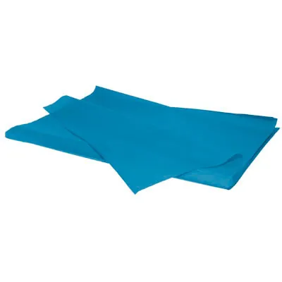 Papier de soie bleu turquoise 17g/m² 50 x 75 cm, 240 feuilles - Papiers de soie