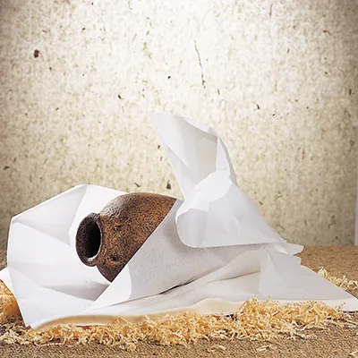 Papier de soie blanc 18 g/m², feuilles de 50 x 65 cm, rame de 500 feuilles - Papiers de soie-1