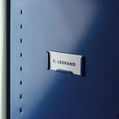 Armoire d'atelier mixte gris / bleu 70 x 50 x 180 cm - Vestiaires-3