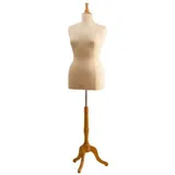 Mannequin couture femme - buste couture femme grande taille XXL, pied tripode, beige