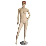 Mannequin femme, cheveux sculptés, main gauche sur la hanche