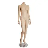 Mannequin femme, sans tête, bras le long du corps