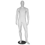 Mannequin homme, cheveux sculptés, bras le long du corps