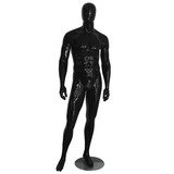 Mannequin homme, finition laquée, bras le long du corps