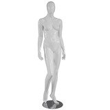 Mannequin femme, finition laquée, bras le long du corps