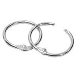 Anneaux ouverts métal - Chromé - ø 25 mm - Paquet de 20