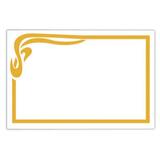 Étiquettes PVC vierges, liseré jaune