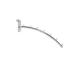 Bras incliné pour fond rainuré avec 7 boules L 30 cm métal chromé tube rond ø 12 mm