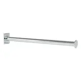 Bras droit chromé L 30 cm tube rond ø 16mm pour fixation murale