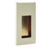 Étui pour tablette de chocolat carton ivoire/or 16 x 8 x 1,5 cm - Paquet de 25