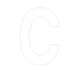 Lettre adhésive C 90 mm PickUp Mono Nobel – Blanc - Lettrage adhésif