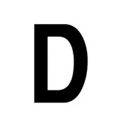 Lettre adhésive D