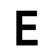 Lettre adhésive E