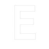Lettre adhésive E