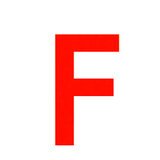 Lettre adhésive F