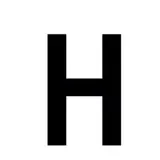 Lettre adhésive H