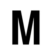 Lettre adhésive M