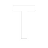 Lettre adhésive T