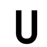Lettre adhésive U