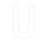Lettre adhésive U