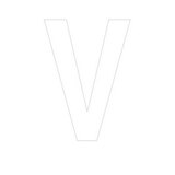 Lettre adhésive V - Lettres et chiffres adhésifs