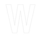Lettre adhésive W - Lettres et chiffres adhésifs