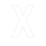 Lettre adhésive X