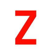 Lettre adhésive Z