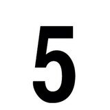 Chiffre adhésif 5