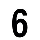 Chiffre adhésif 6