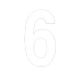 Chiffre adhésif 6 - Lettres et chiffres adhésifs